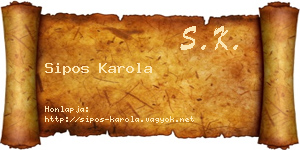 Sipos Karola névjegykártya