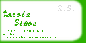 karola sipos business card